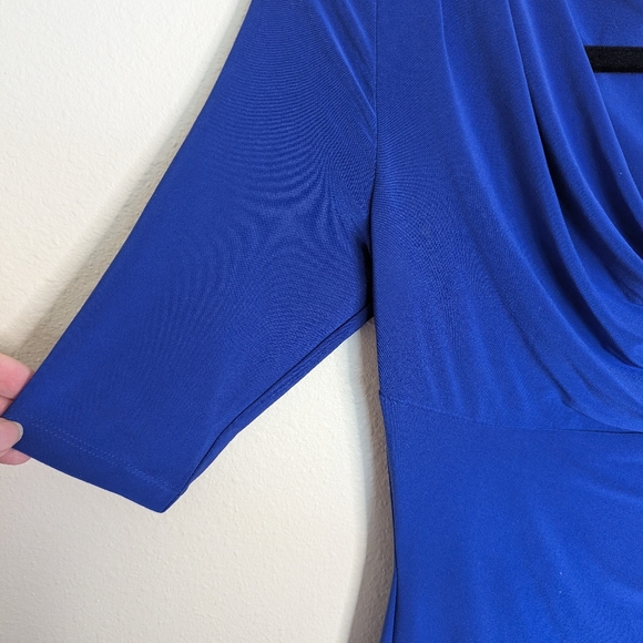 Lauren Ralph Lauren Royal Blue Midi Dress Size 2P - Picture 3 of 4